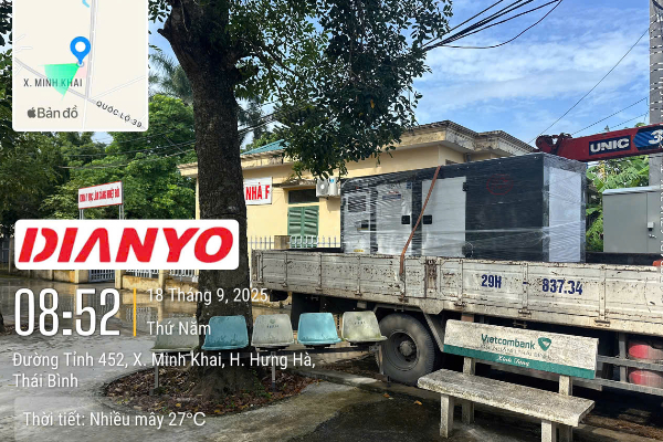 Bàn giao máy phát điện Dianyo 188 kVA tại Thái Bình