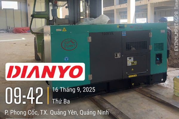 Quy trình xử lý máy phát điện bị ngập nước tại Dianyo Powergen 