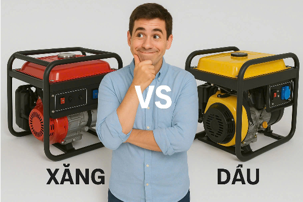 So sánh máy phát điện chạy xăng và chạy dầu