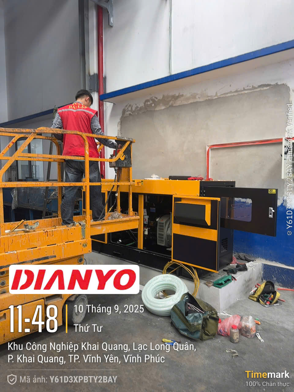 Dianyo hoàn thiện dự án lắp đặt máy phát điện 50 kVA tại Vĩnh Yên – Vĩnh Phúc. Giải pháp điện dự phòng bền bỉ, tiết kiệm, vận hành ổn định cho doanh nghiệp.
