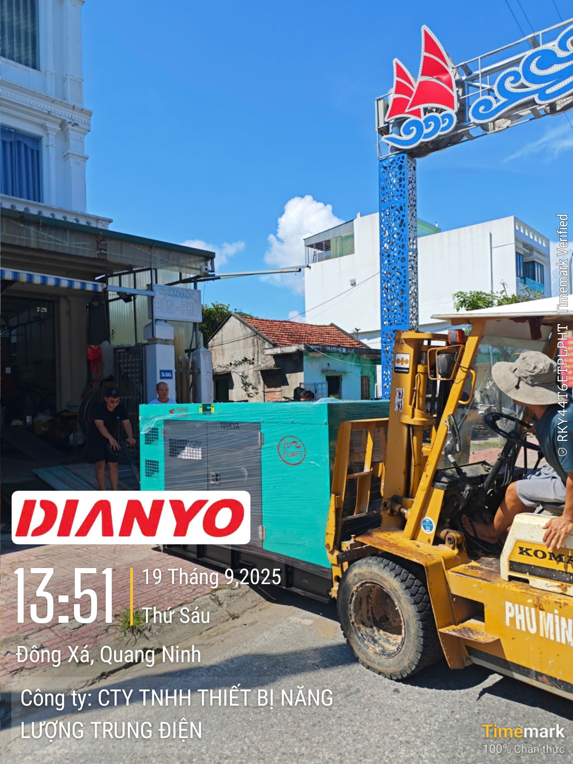 MÁY PHÁT ĐIỆN YUCHAI 100kVA TẠI VÂN ĐỒN – QUẢNG NINH